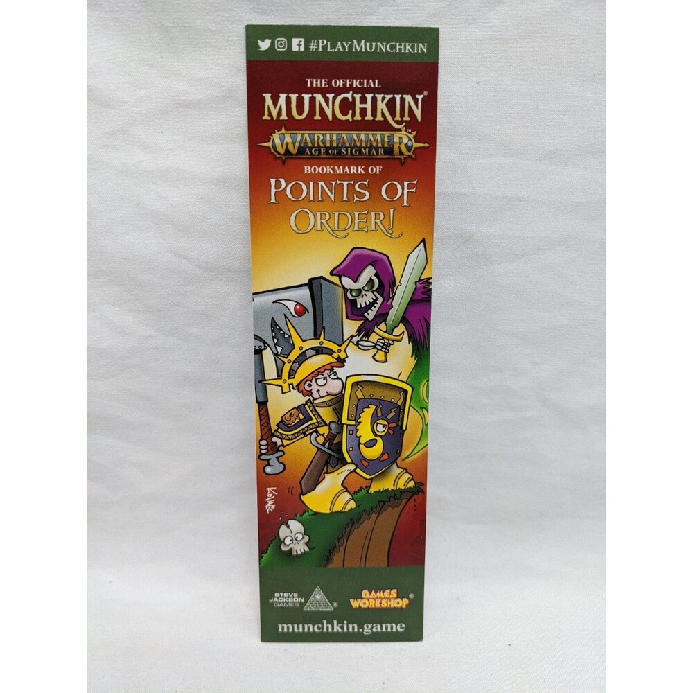 Munchkin Warhammer Age Of Sigmar The Official Bookmark Points Of Order Promo